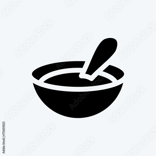 Icon Baby Cereal. suitable for Kids symbol. glyph style. simple design editable. design template vector. simple illustration