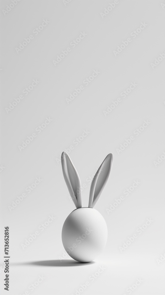 Easter egg with Rabbit ears background Easter egg with Rabbit ears background