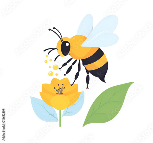 Bees suck flower juice