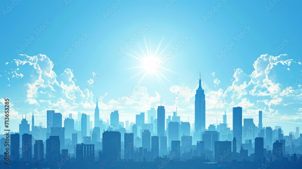 city skyline Vector silhouette generative AI