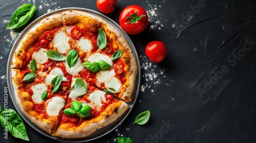 Napoli Pizza Delight background with copy space