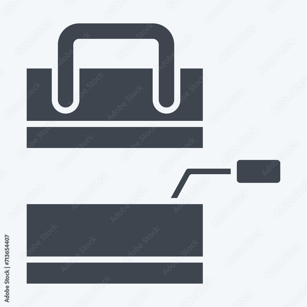 Icon Trowel. related to Construction symbol. glyph style. simple design editable. simple illustration Icon Trowel. related to Construction symbol. glyph style. simple design editable. simple illustration