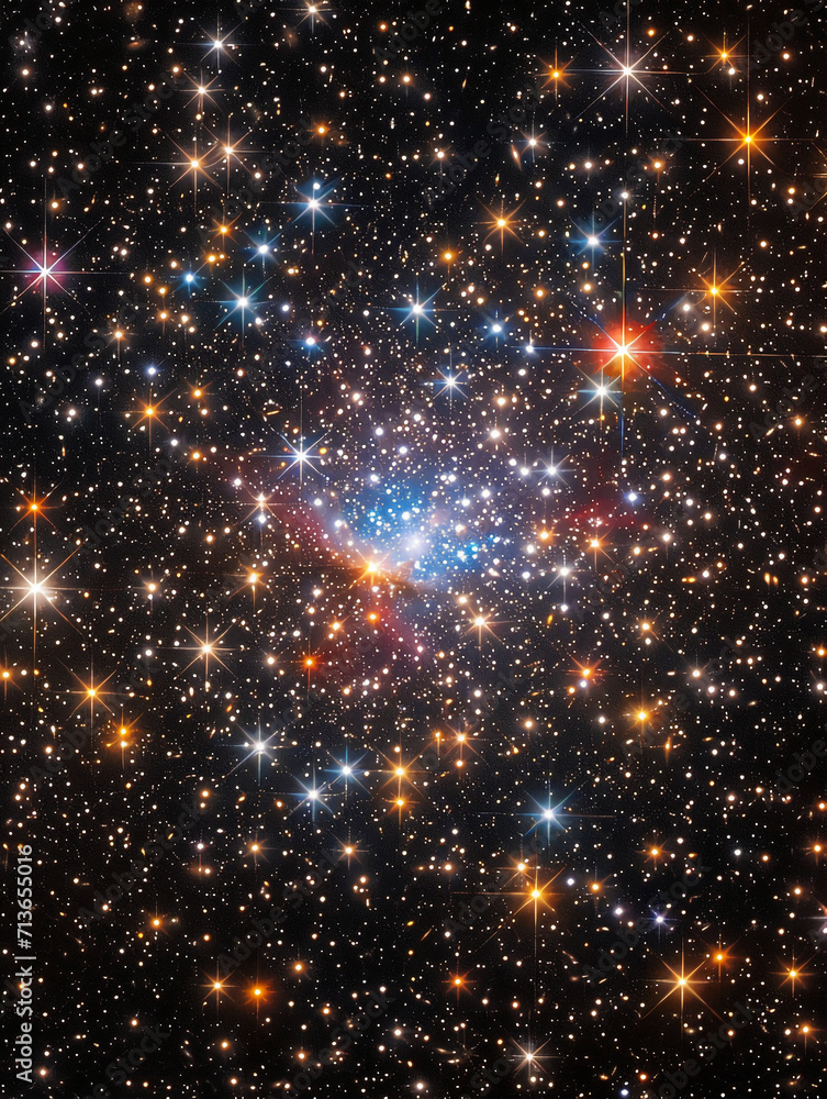 a dense field of stars in space. AI generative a dense field of stars in space. AI generative