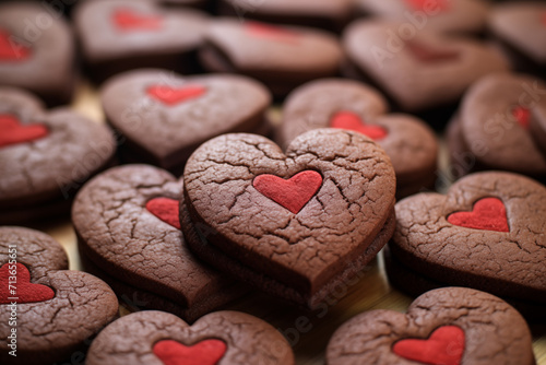 heart shaped chocolate cookies