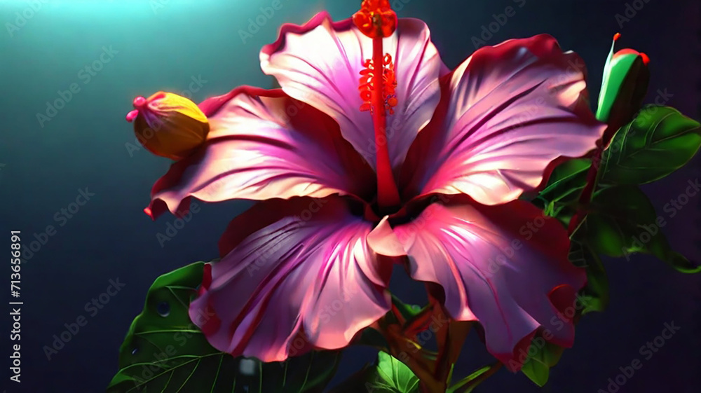 A Beautiful Hibiscus flowers generated by AI. A Beautiful Hibiscus flowers generated by AI.