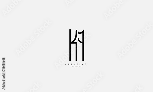 Alphabet letters Initials Monogram logo KA AK K A
