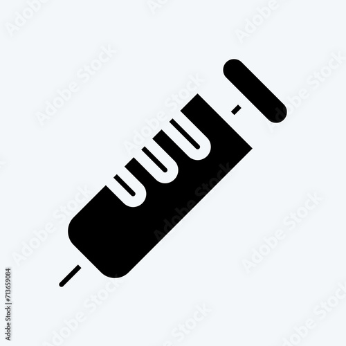 Icon Vaccination. suitable for education symbol. glyph style. simple design editable. design template vector. simple illustration
