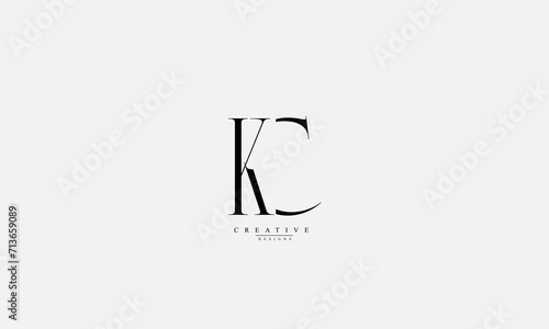 Alphabet letters Initials Monogram logo KC CK K C photo