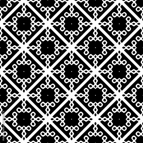 White background with black pattern. Seamless texture for fashion, textile design, on wall paper, wrapping paper, fabrics and home decor. Simple repeat pattern.