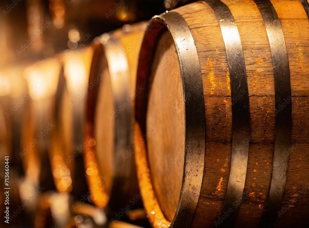 Barrels in  vineyard cellar