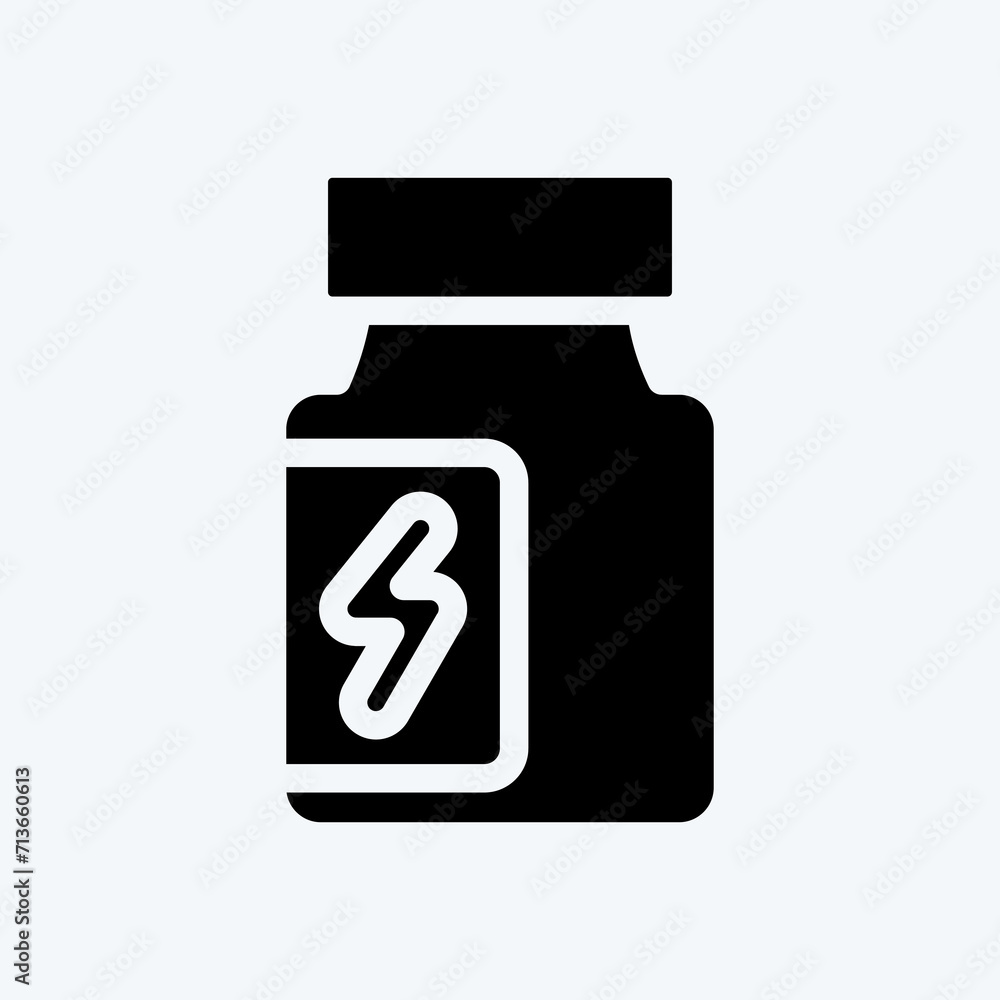 Icon Supplements. suitable for Healthy symbol. glyph style. simple design editable. design template vector. simple illustration Icon Supplements. suitable for Healthy symbol. glyph style. simple design editable. design template vector. simple illustration