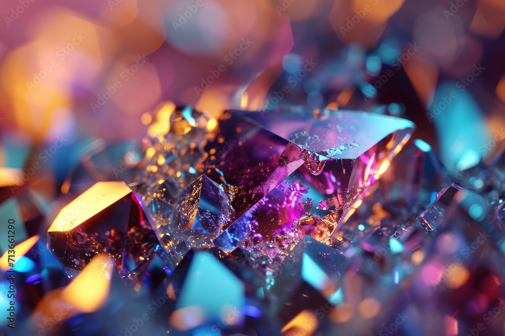 Abstract Luminous Facets: Crystal Geometry Illuminated Abstract Luminous Facets: Crystal Geometry Illuminated