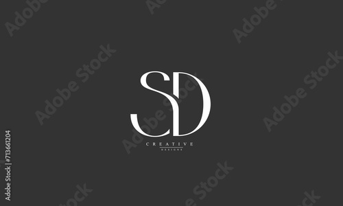 Alphabet letters Initials Monogram logo SD DS S D