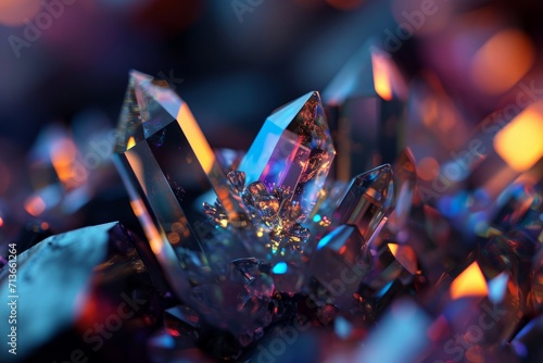 Geometric Crystal Abstract: Luminous Spectrum Play