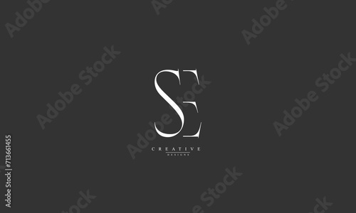 Alphabet letters Initials Monogram logo SE ES S E