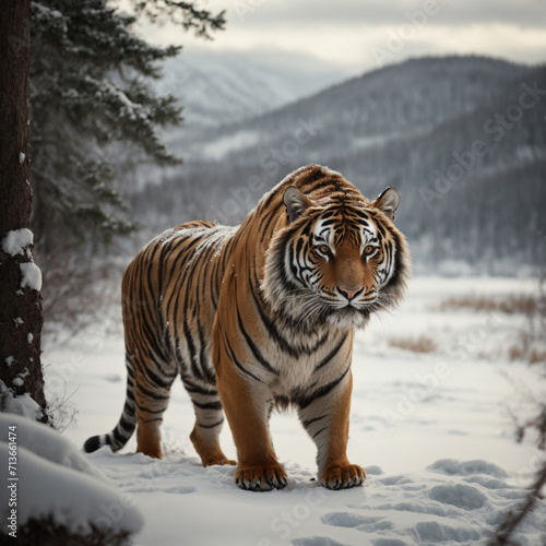 Tiger, Hunter Tiger, lion in forest 