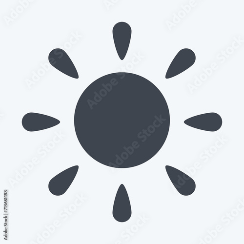 Icon Sun. related to Space symbol. glyph style. simple design editable. simple illustration photo