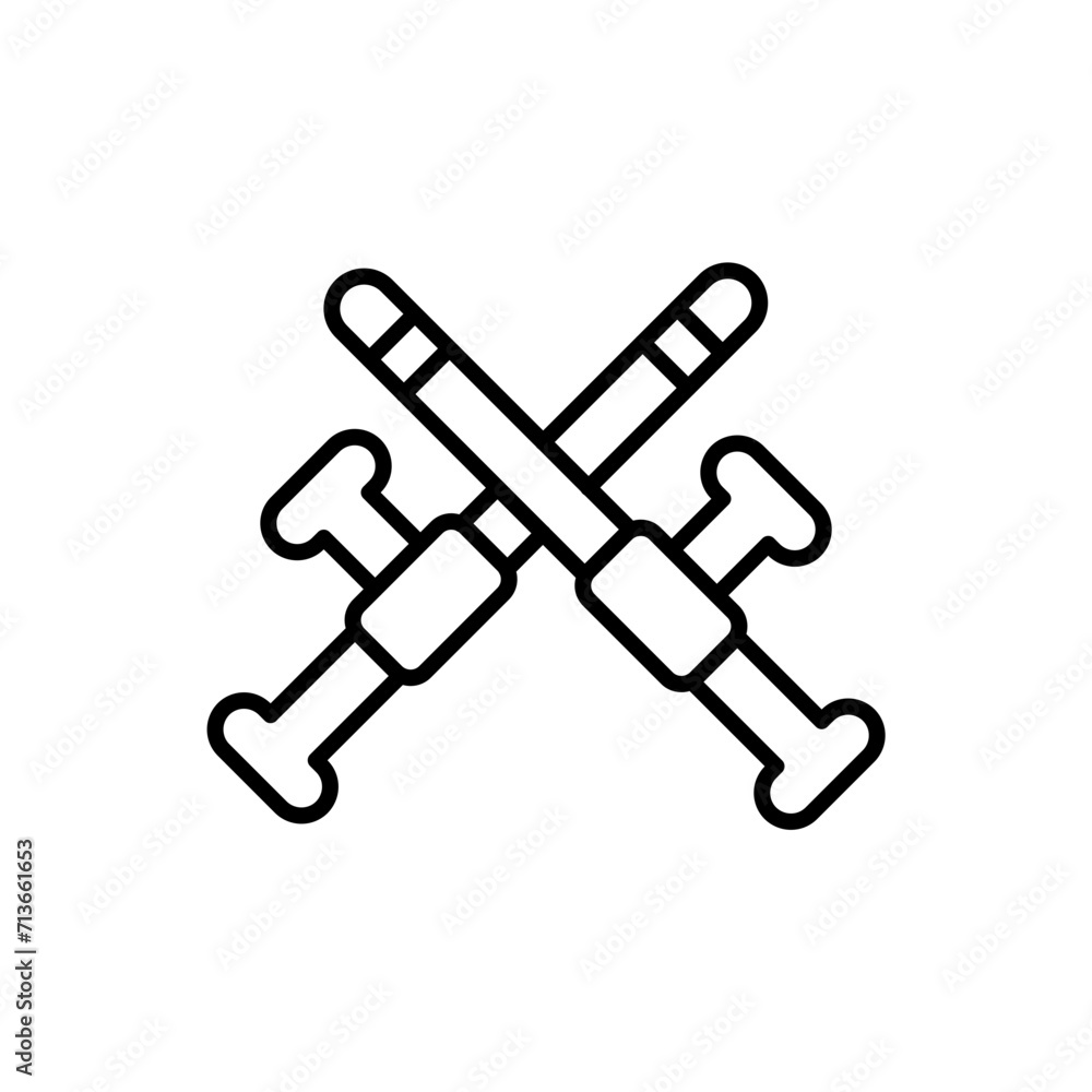 Baton outline icons, minimalist vector illustration ,simple transparent graphic element .Isolated on white background Baton outline icons, minimalist vector illustration ,simple transparent graphic element .Isolated on white background