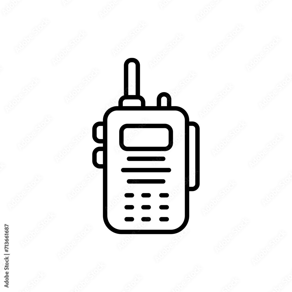 Walkie talkie outline icons, minimalist vector illustration ,simple transparent graphic element .Isolated on white background Walkie talkie outline icons, minimalist vector illustration ,simple transparent graphic element .Isolated on white background