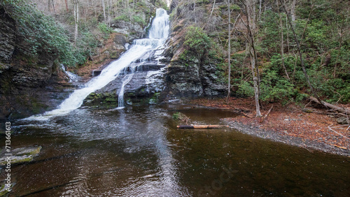 Dingmans Falls at Delaware Water Gap National Recreation Area in early winter.