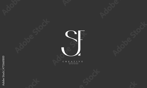Alphabet letters Initials Monogram logo SF FS S F 