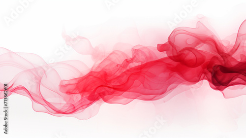 White background with red smoke motif, Generate AI.