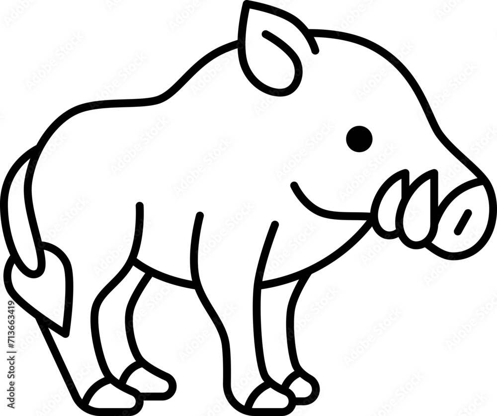 Fototapeta premium boar icon