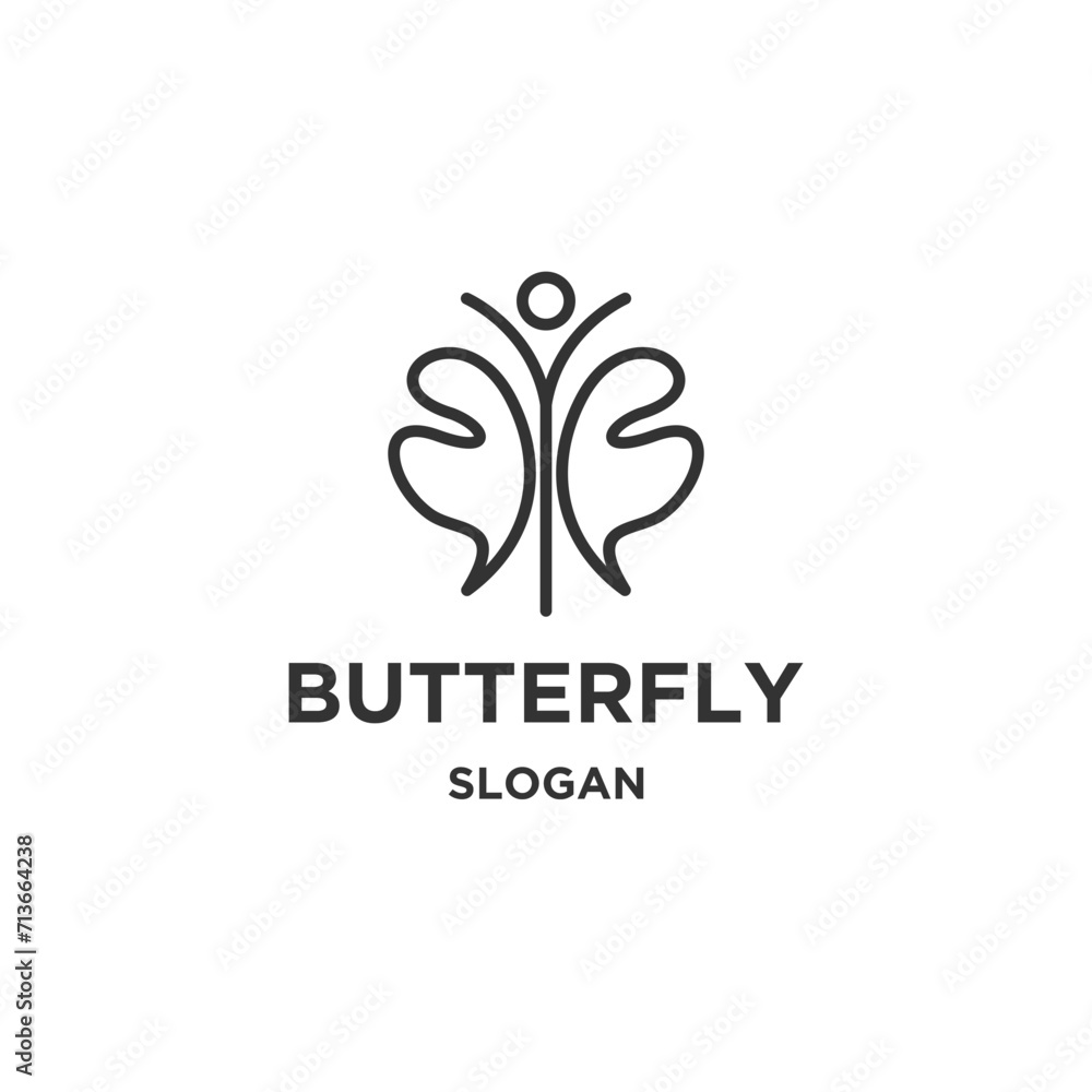 Butterfly logo mono