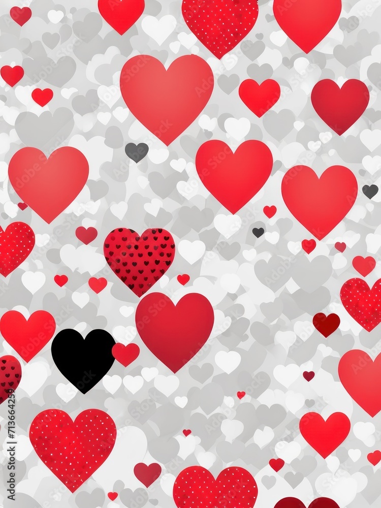 seamless background with hearts or seamless pattern with hearts