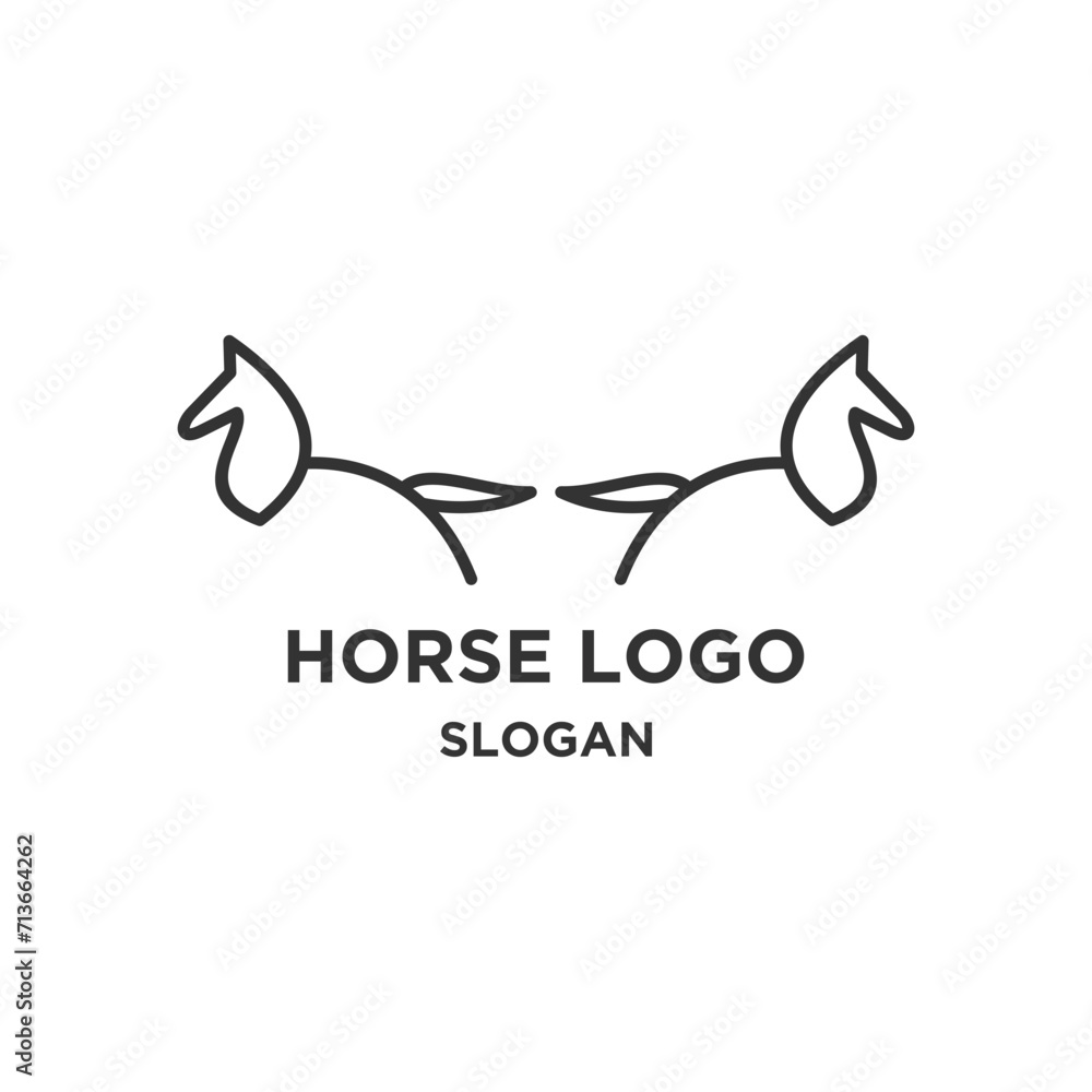 Fototapeta premium Animal horse logo vector
