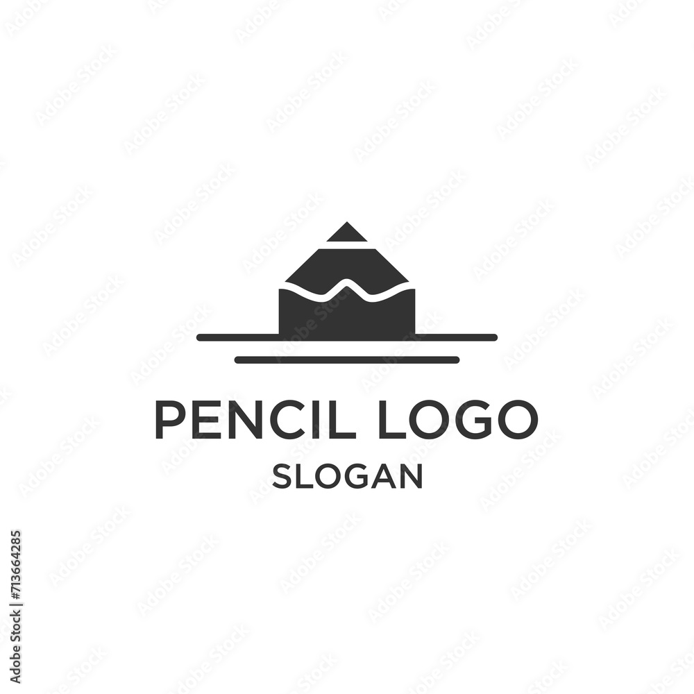 Obraz premium Pencil logo vector