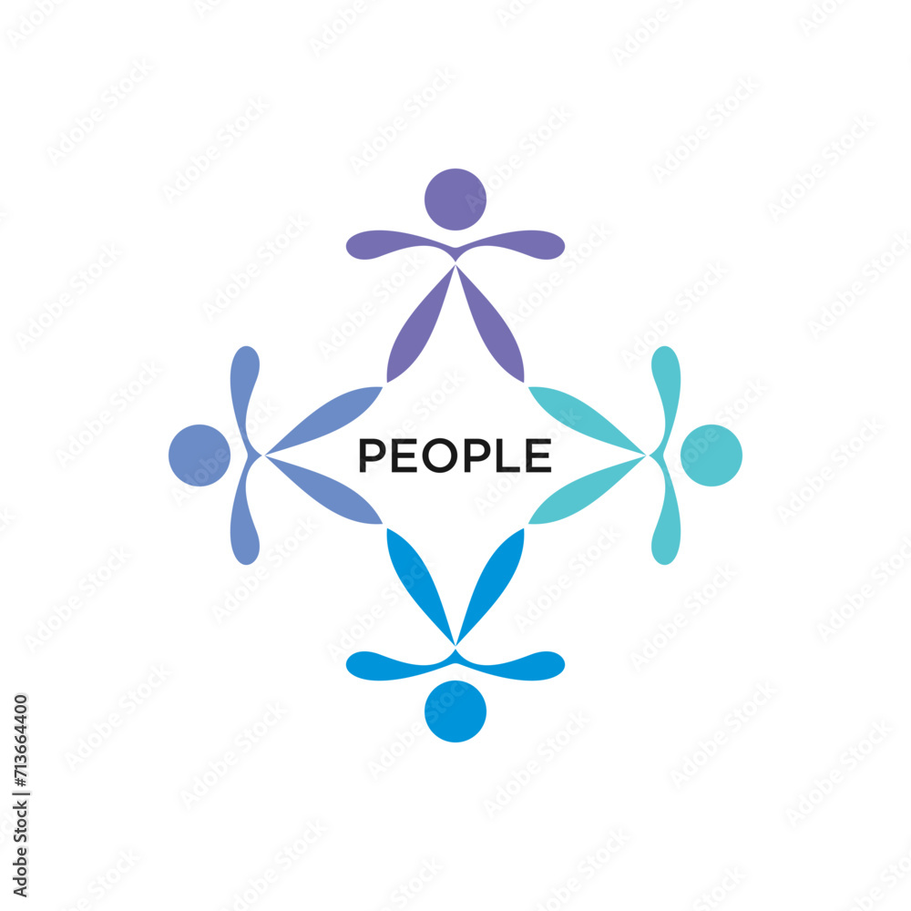 People connection logo vector