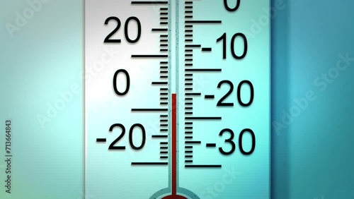 Cold Thermometer Lowering to Freezing Temperatures - Angle 2