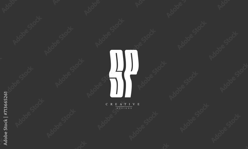 Alphabet letters Initials Monogram logo SP PS S P Alphabet letters Initials Monogram logo SP PS S P