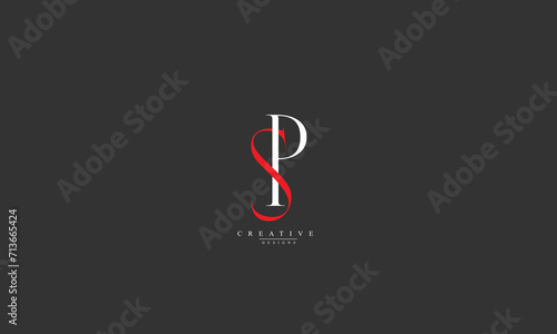 Alphabet letters Initials Monogram logo SP PS S P