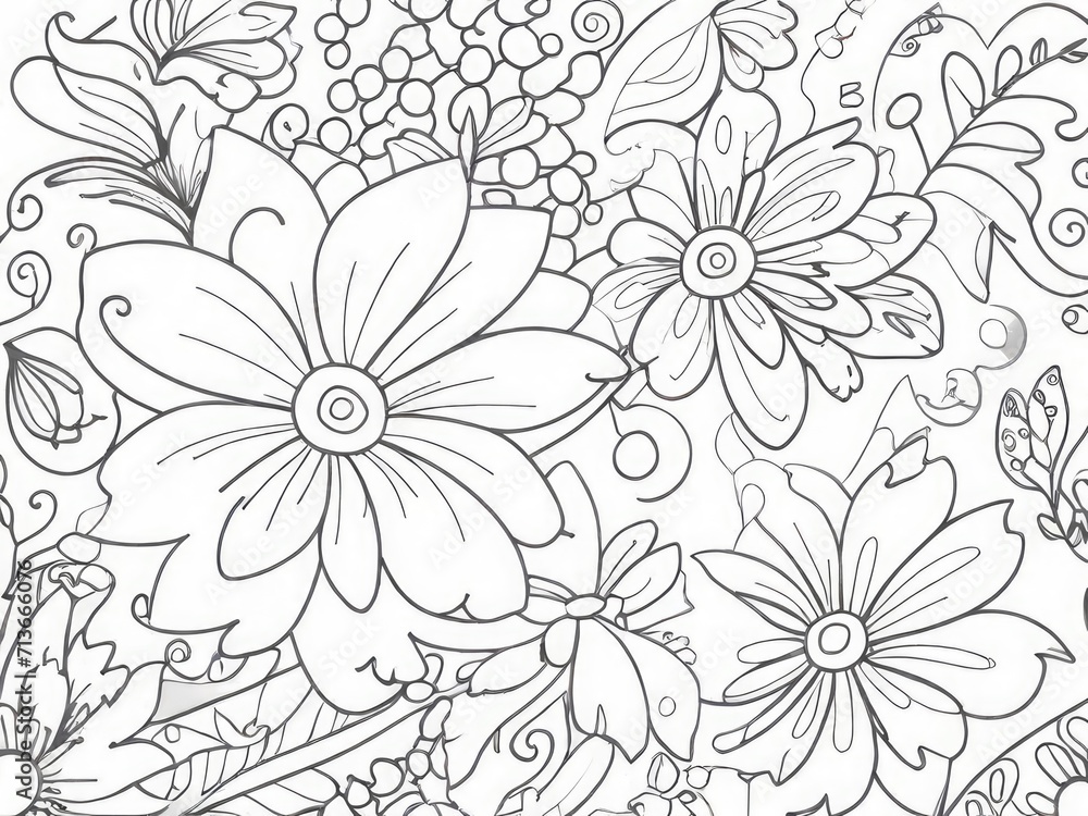 custom made wallpaper toronto digitalfloral art line for coloring book