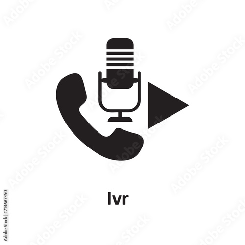  Ivr icon set. f ivr icon in filled, simple flat illustration on white background..eps