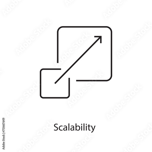 Scalability icon. scalability icon for web design, liner illustration on white background..eps