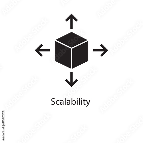 Scalability icon. scalability icon for web design, apps, simple flat illustration on white background..eps