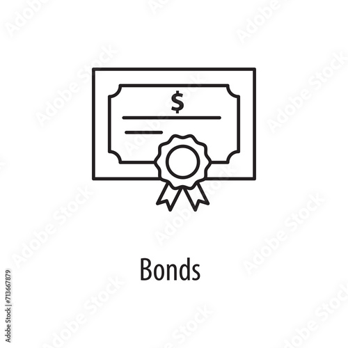 Bonds icon. Bonds icon for web design, apps, simple flat illustration on white background..eps
