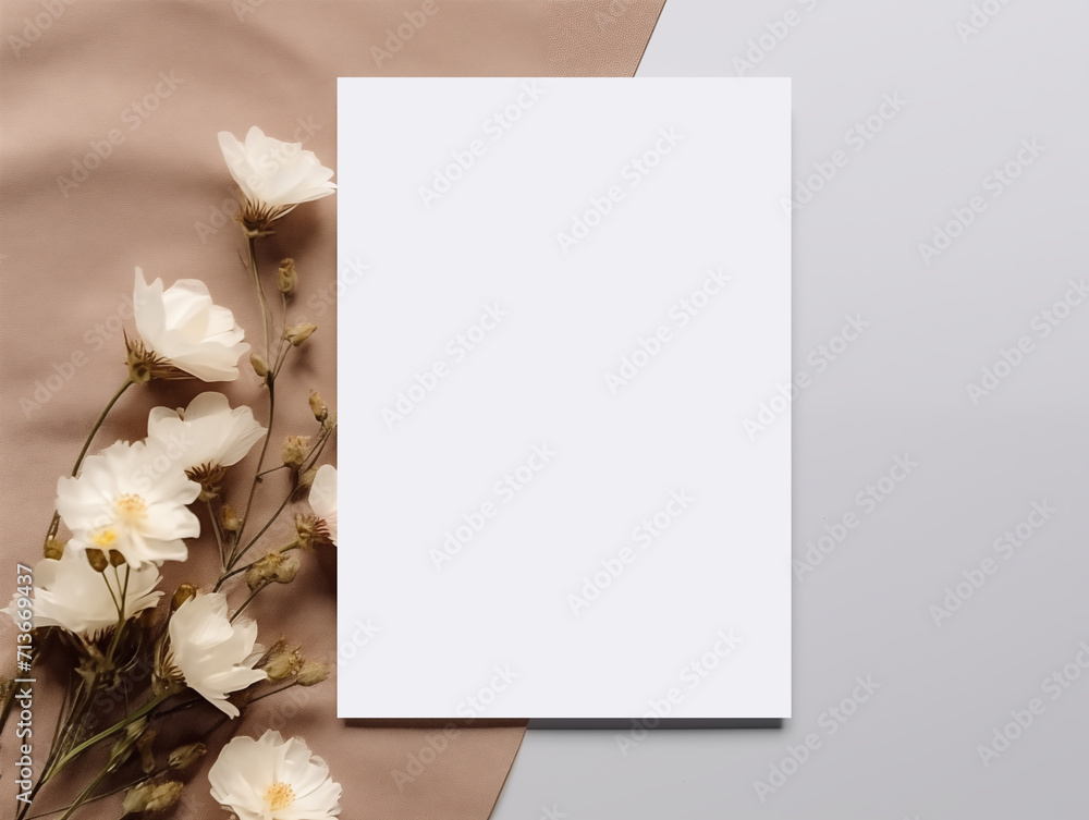 Blank square business card mockup Blank square business card mockup