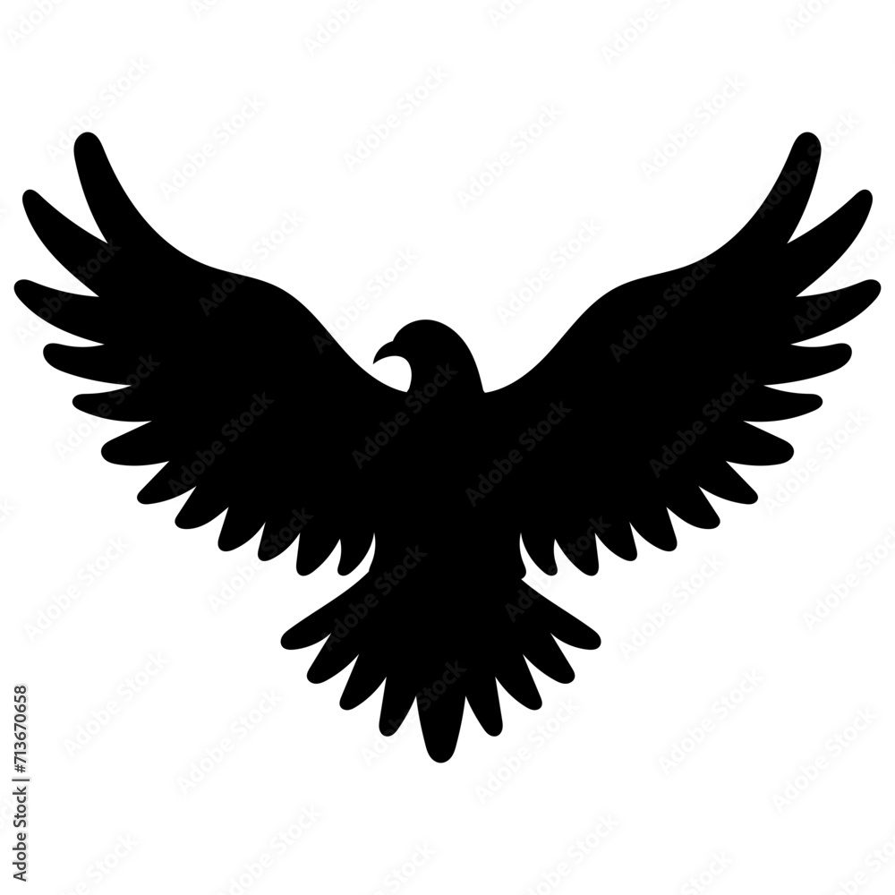 Fototapeta premium eagle silhouette isolated illustration