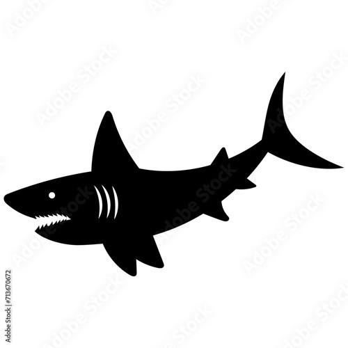 shark silhouette isolated illustrator