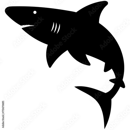 shark silhouette isolated illustrator