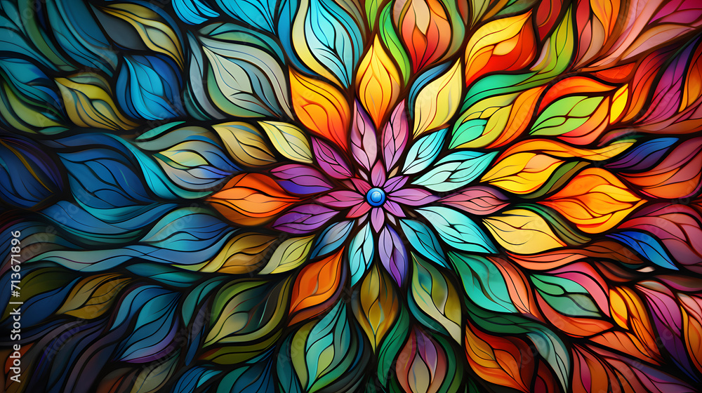 A mesmerizing kaleidoscope of colors forms the basis of this eye