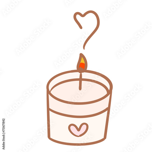 love_valentine day_color_heart candle