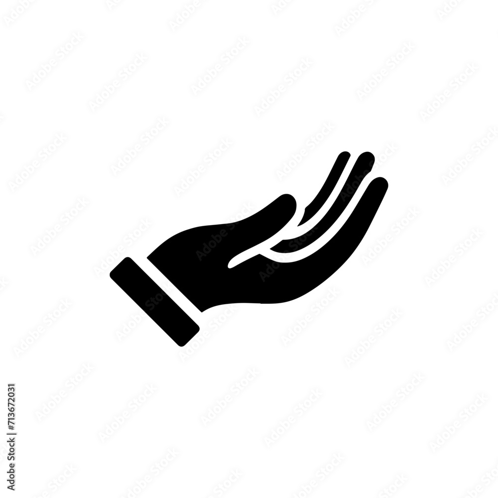 Hand Care Logo Simple Flat Design on White Background Hand Care Logo Simple Flat Design on White Background