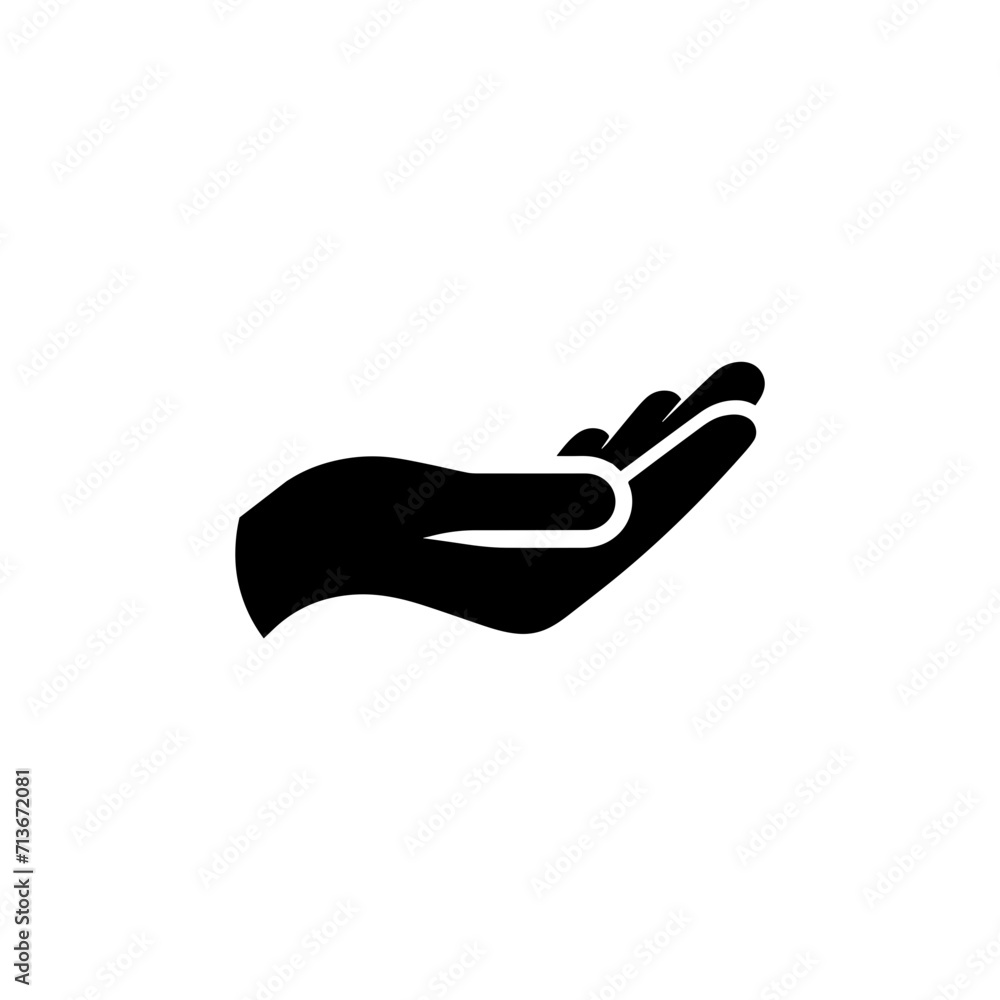 Hand Care Logo Simple Flat Design on White Background