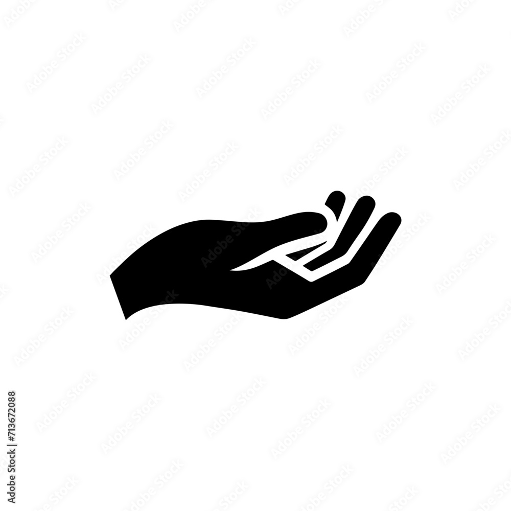 Hand Care Logo Simple Flat Design on White Background Hand Care Logo Simple Flat Design on White Background