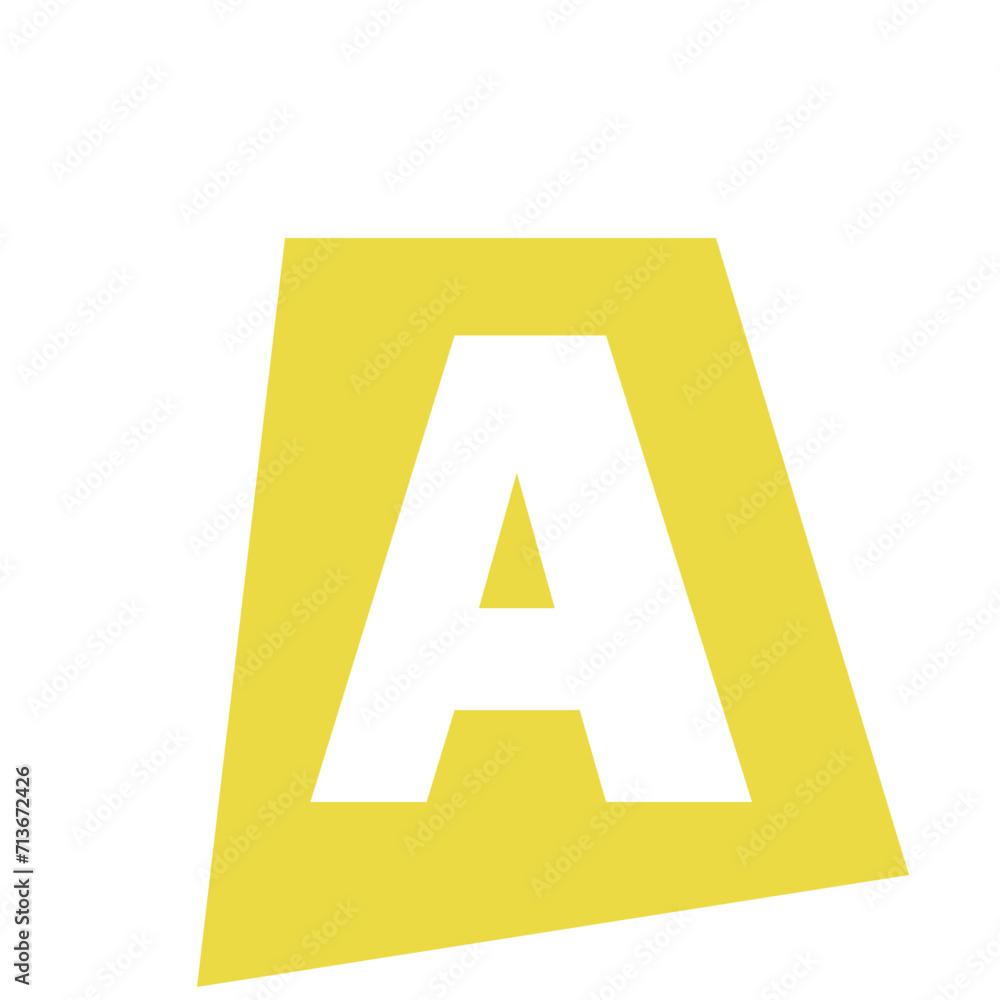 Alphabet A yellow Alphabet A yellow